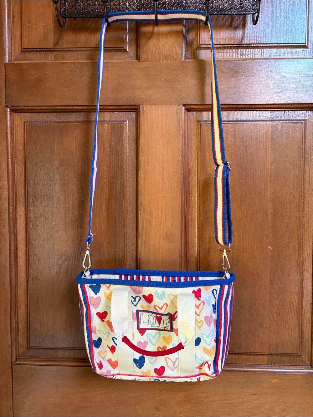 Brighton Love Heart Print Crossbody Tote